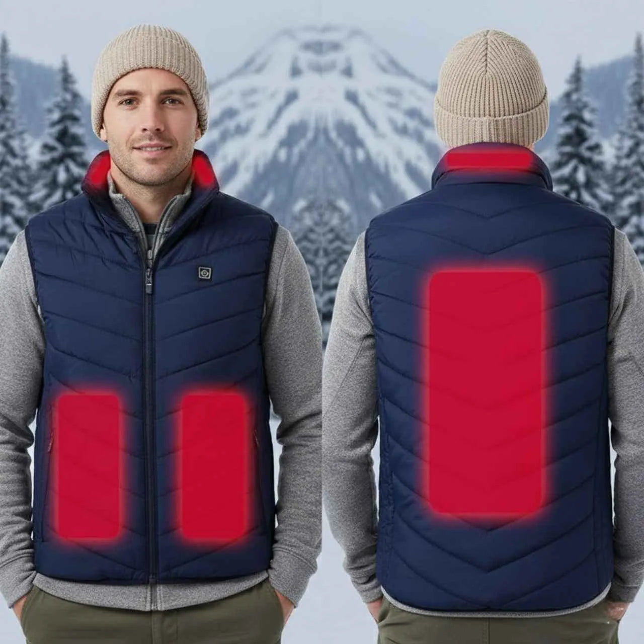 Gilet Chauffant Bleu avec Batterie
