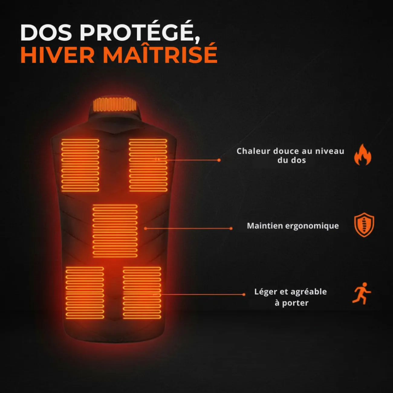 Gilet Chauffant avec Batterie