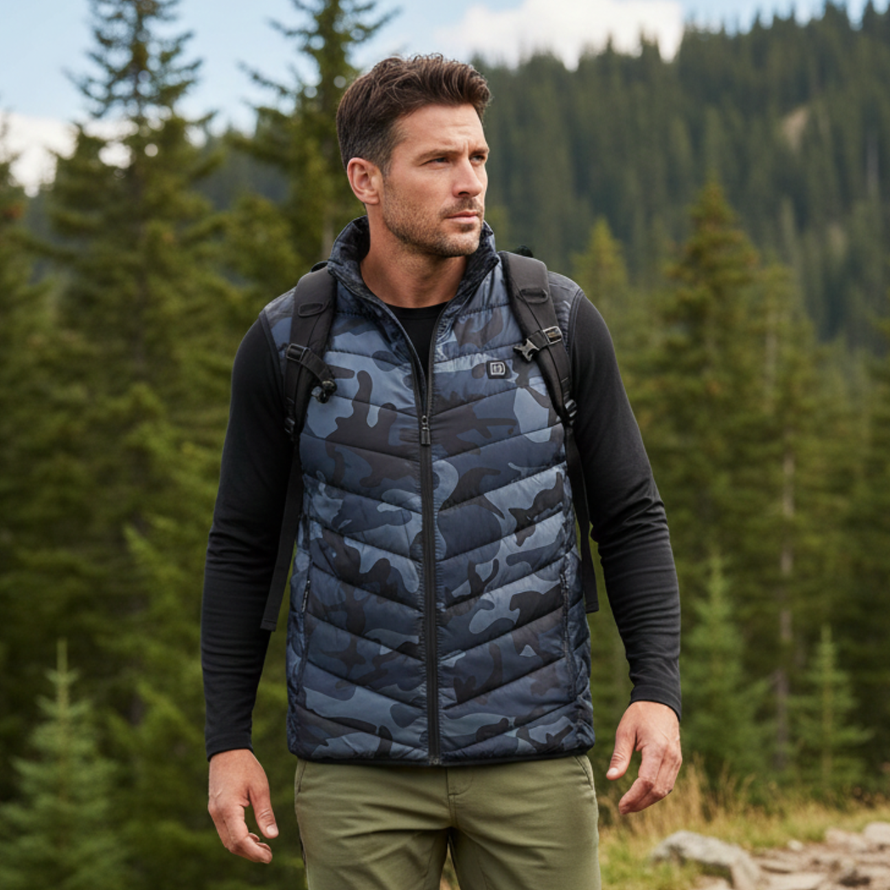 Gilet Chauffant Camouflage