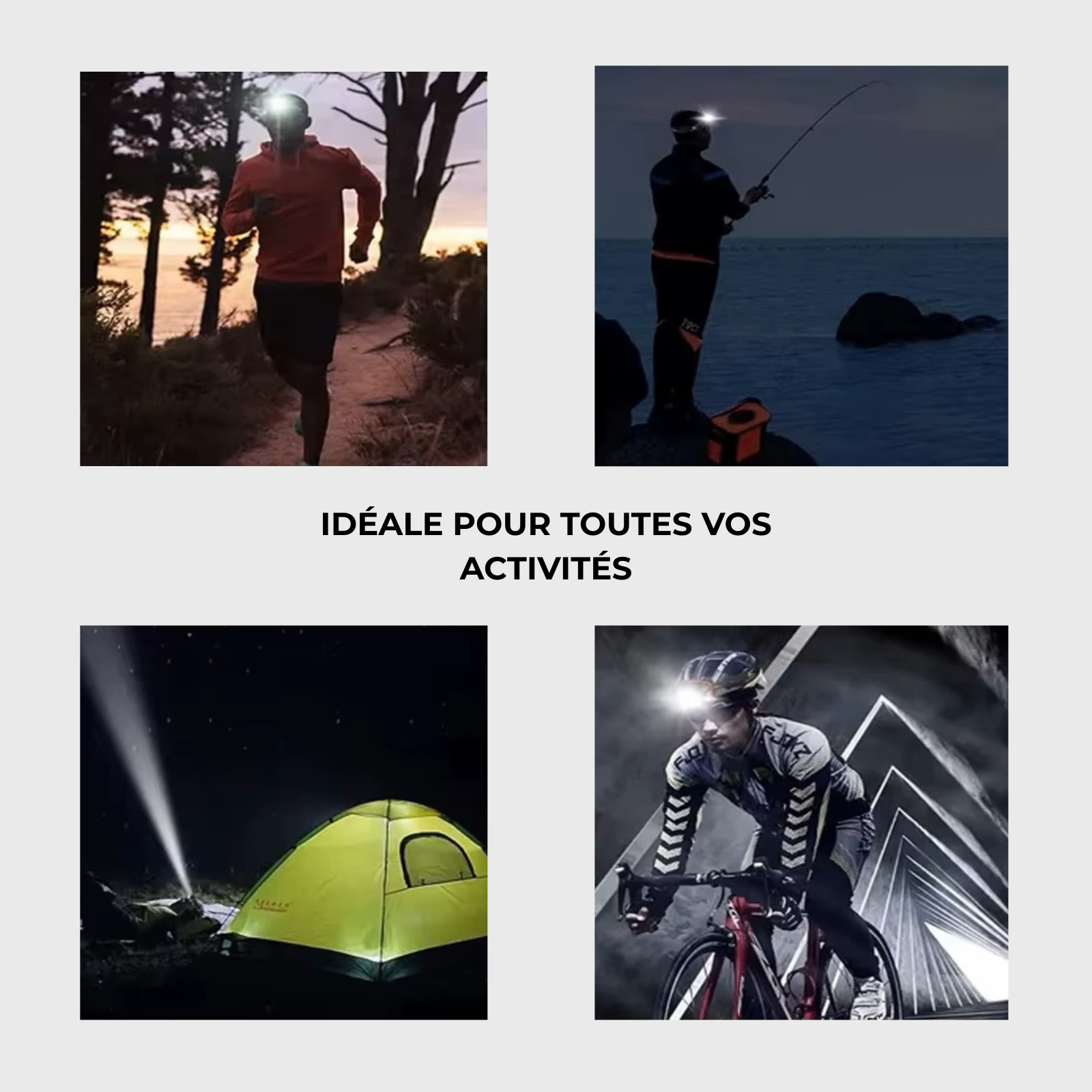 Lampe Frontale Waterproof 9LED