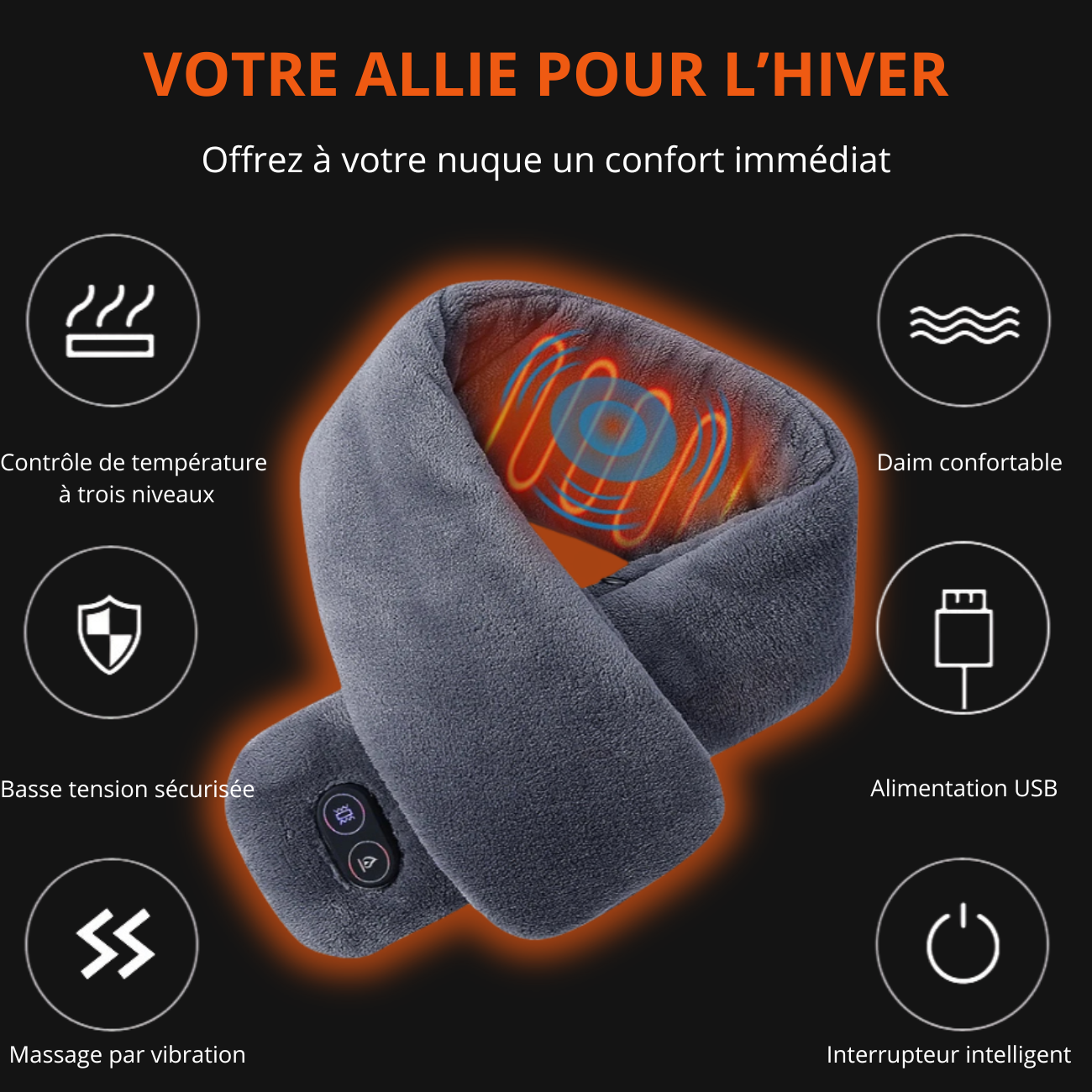 Écharpe Chauffante Intelligente