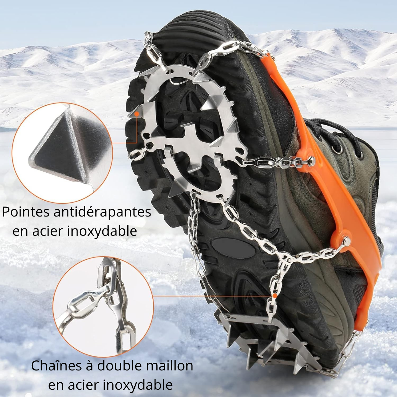 Crampons Neige à Chaîne