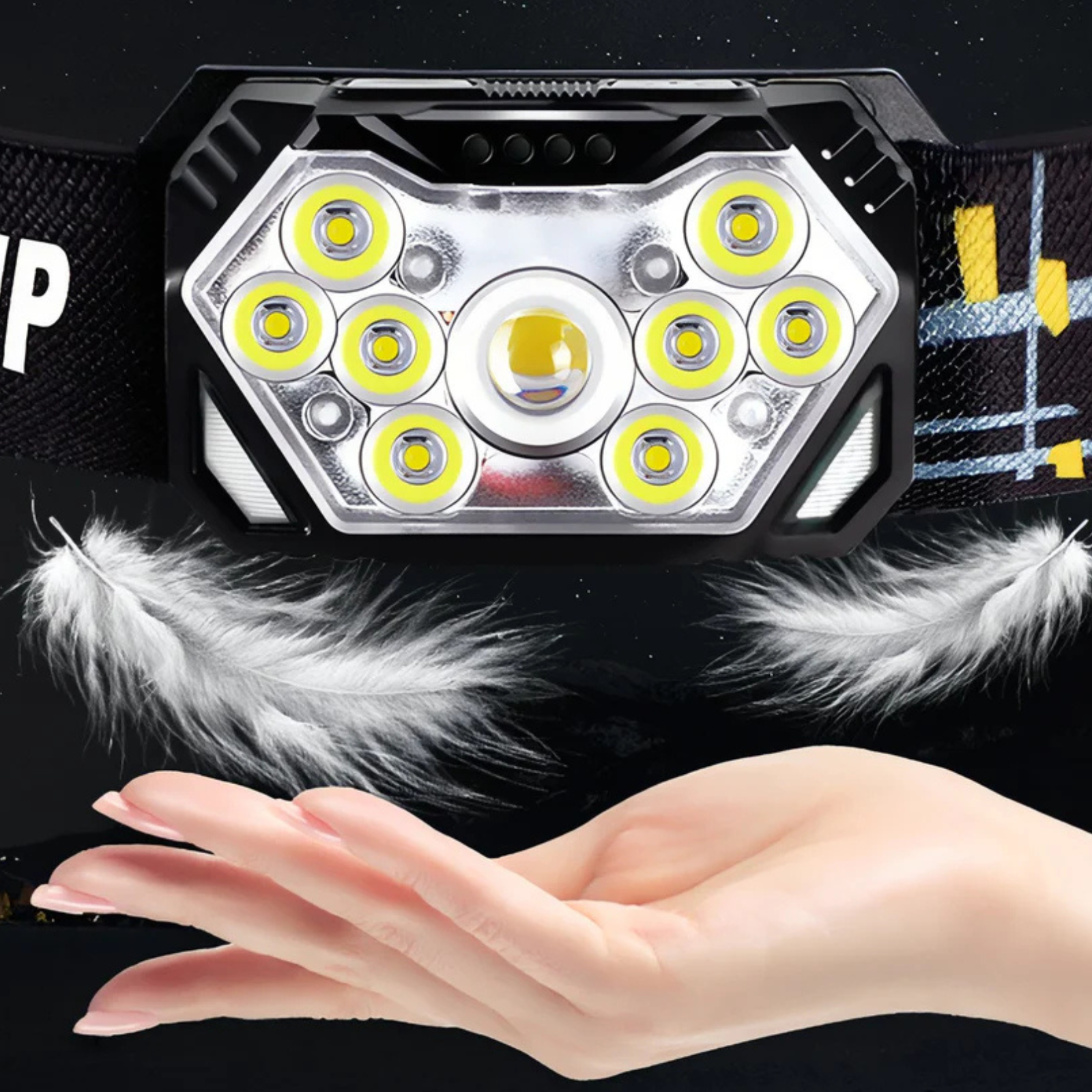 Lampe Frontale Waterproof 9LED
