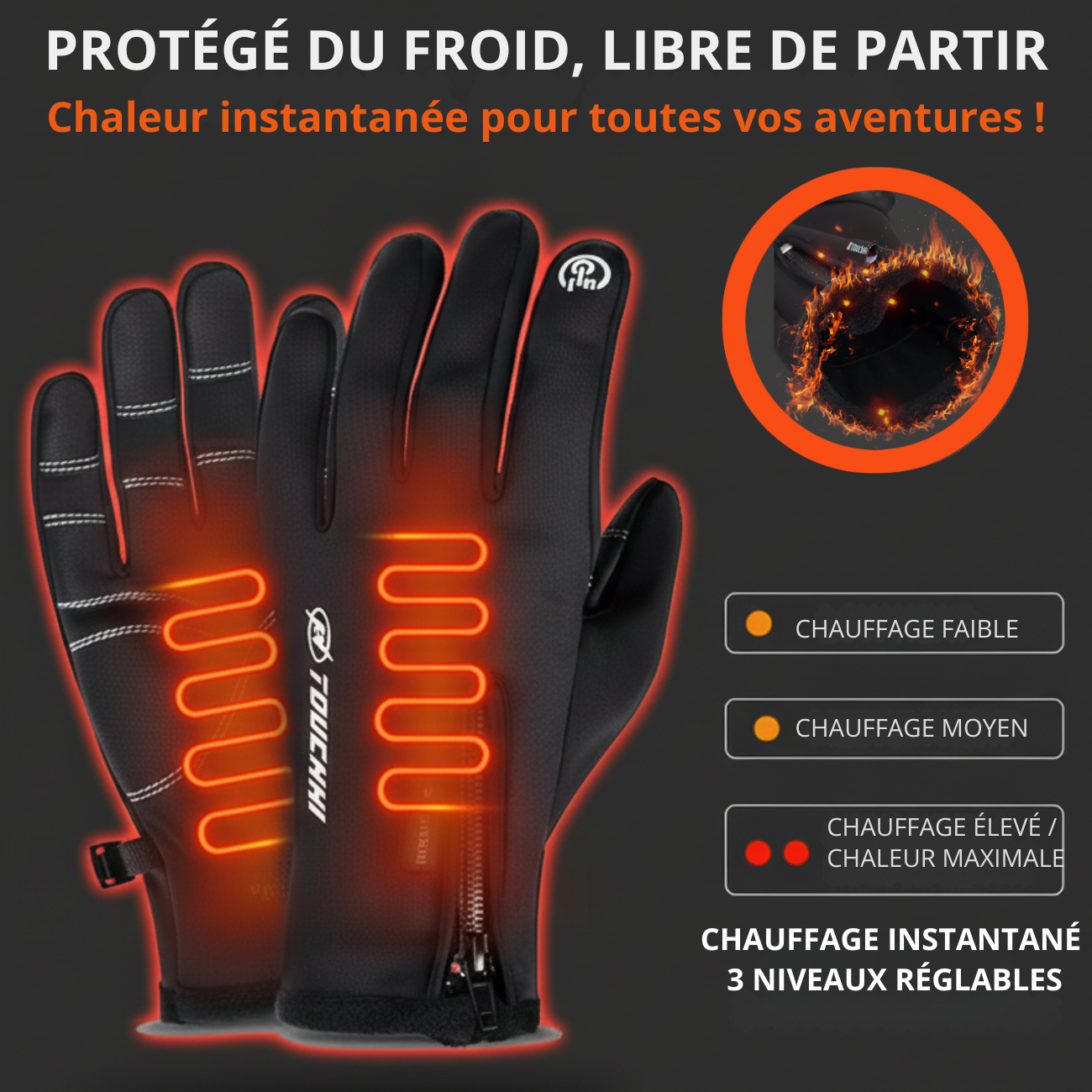 Gants Chauffants Antidérapants