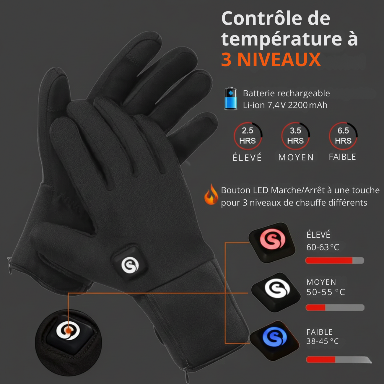 Gants Thermiques Rechargeables
