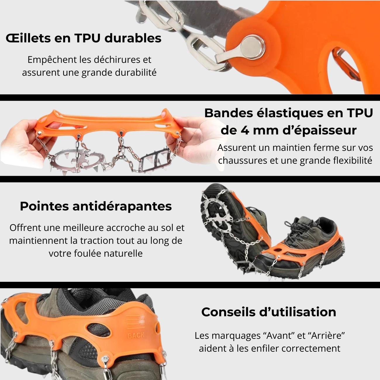 Crampons Neige à Chaîne