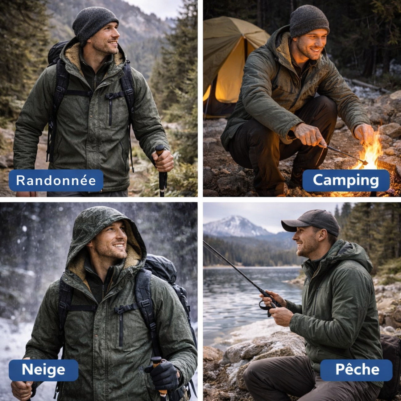 Parka Outdoor Imperméable à Doublure Polaire