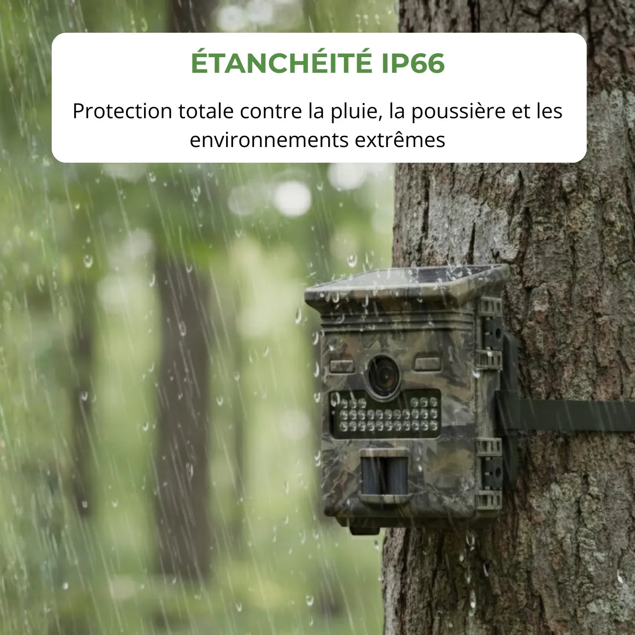 Caméra de Chasse avec Panneau Solaire