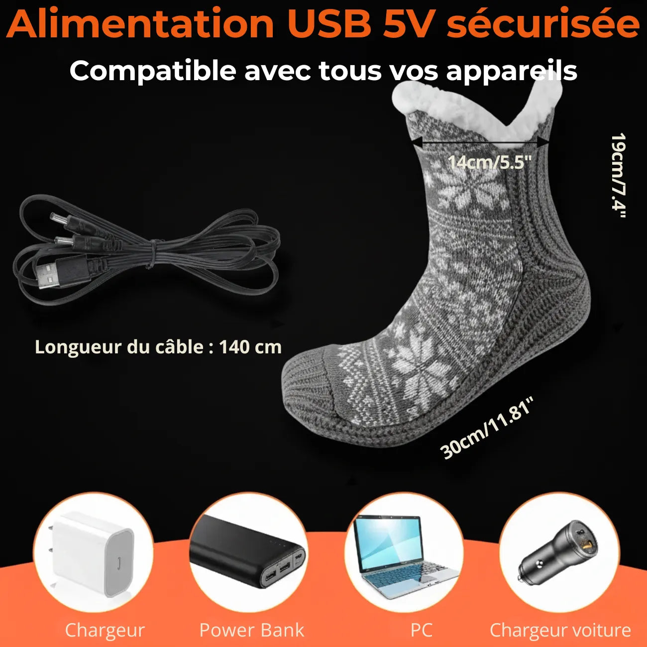 Chaussettes Thermiques Polaires