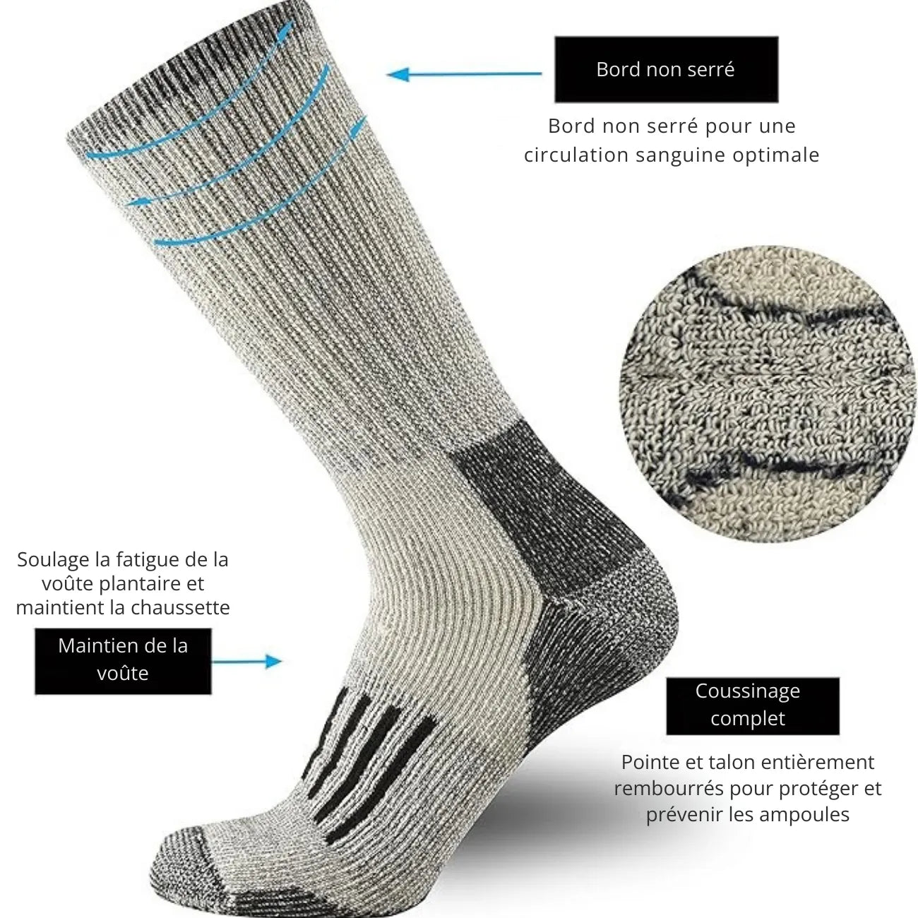 Chaussettes de Randonnée En Laine