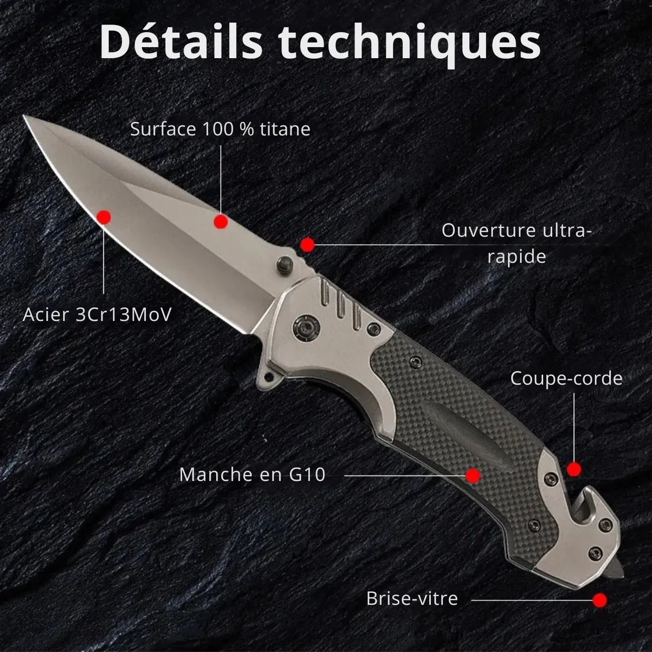 Couteau de Survie pour Camping