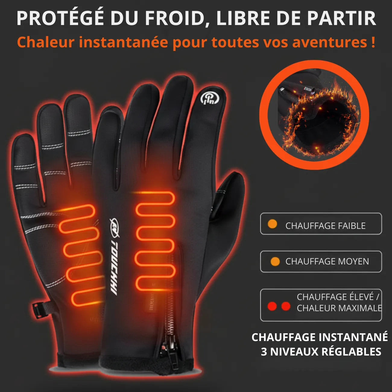 Gants Chauffants Antidérapants