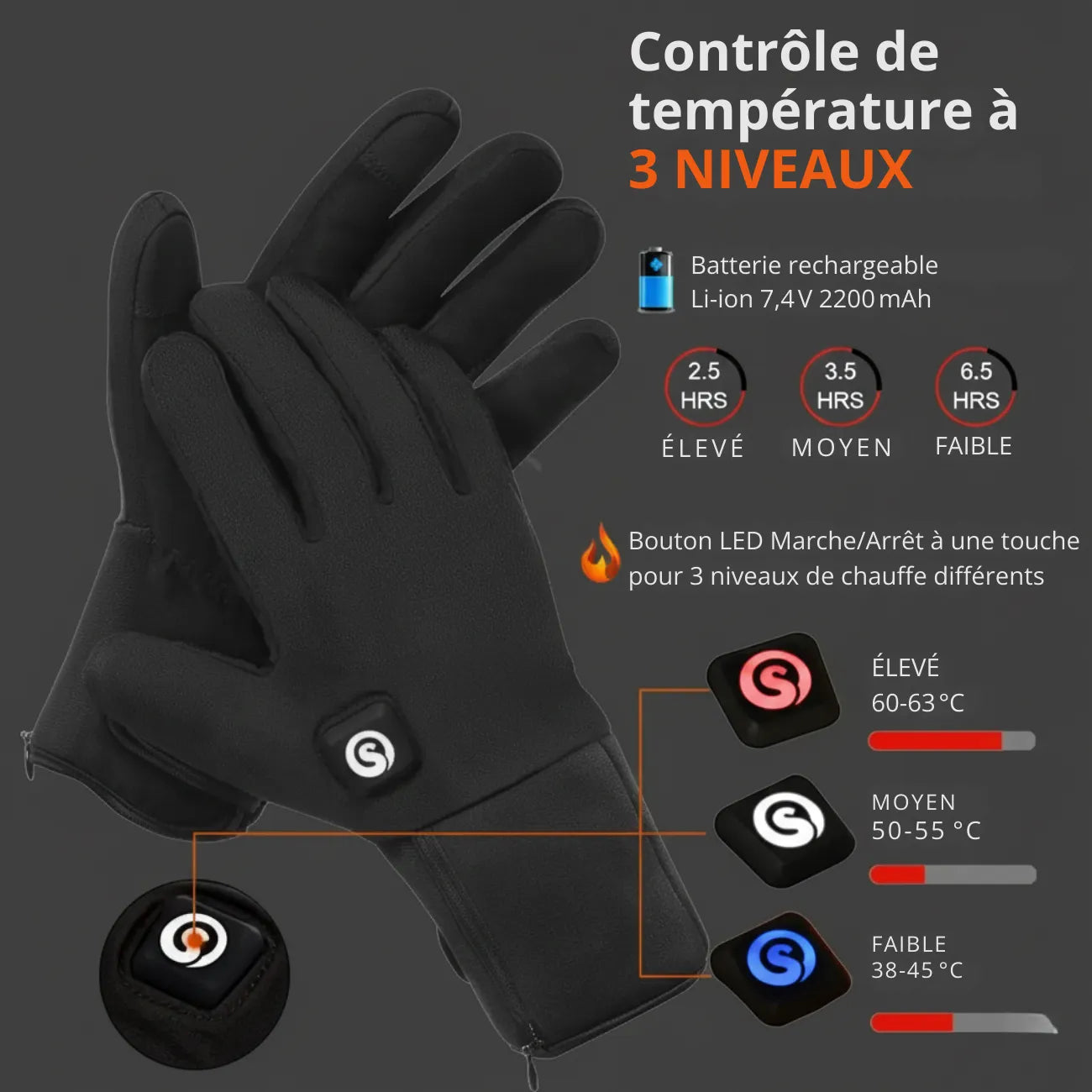 Gants Thermiques Rechargeables
