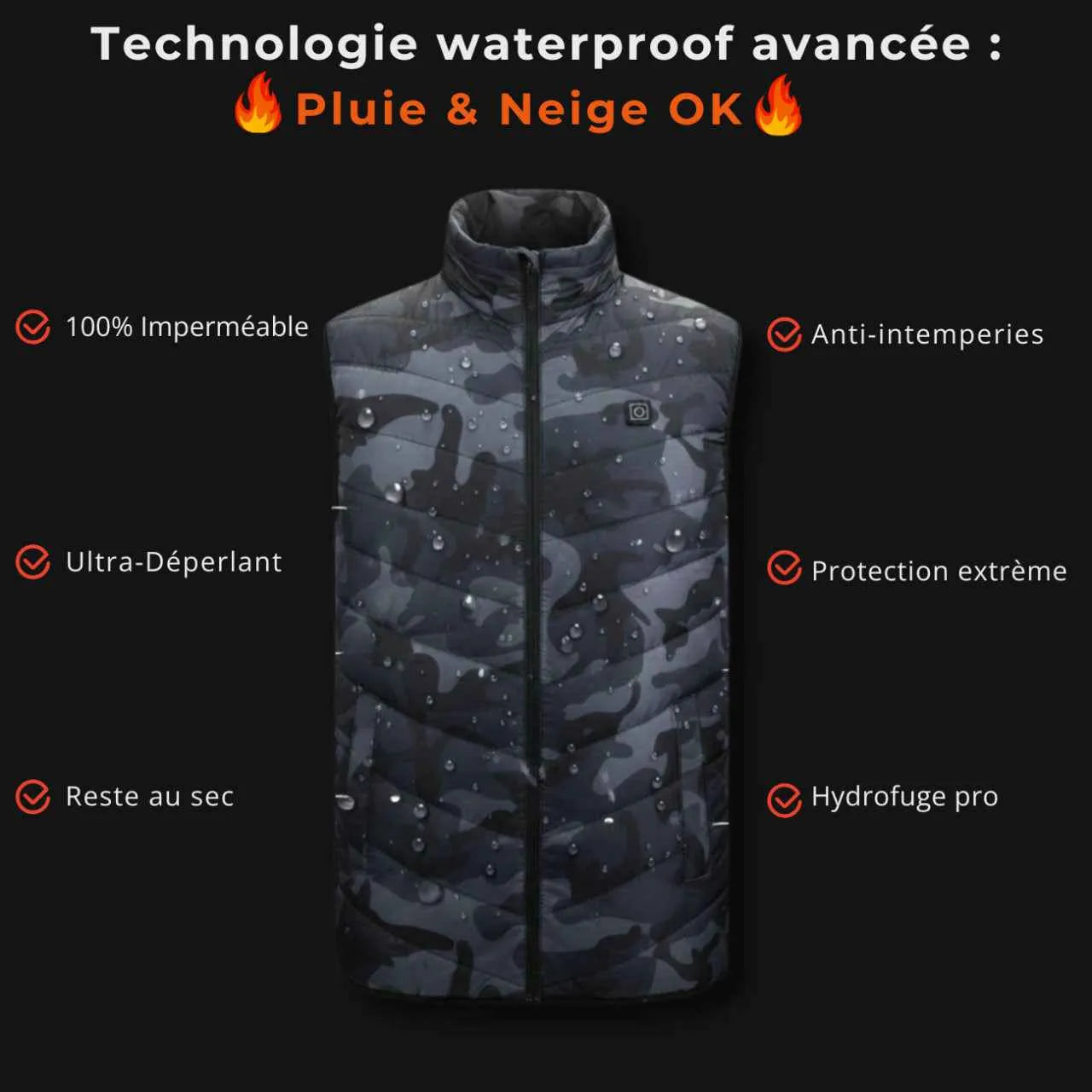 Gilet Chauffant Camouflage