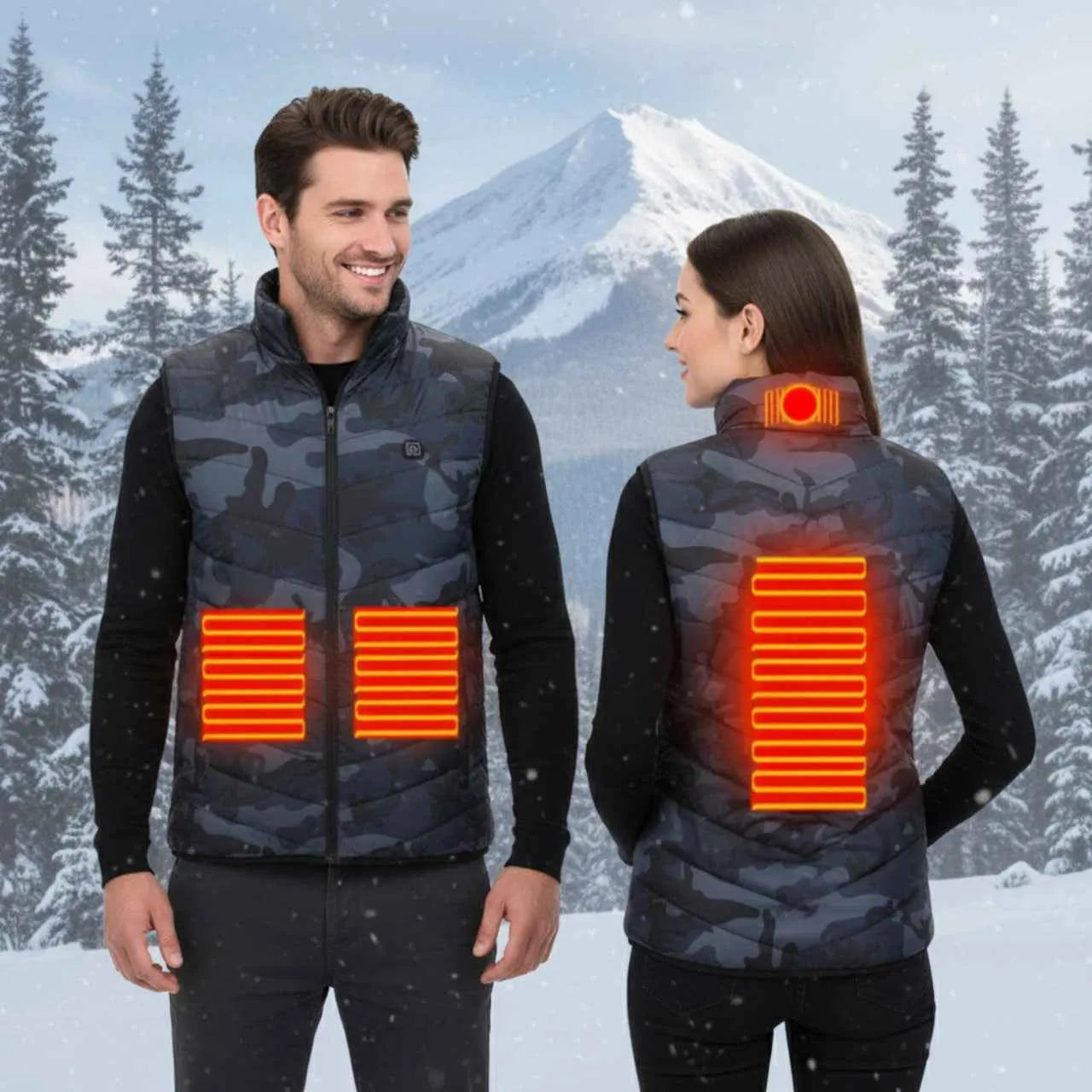 Gilet Chauffant Camouflage