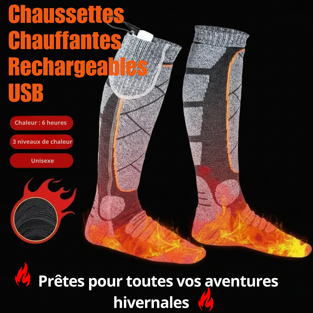 Chaussettes Chauffantes Longues
