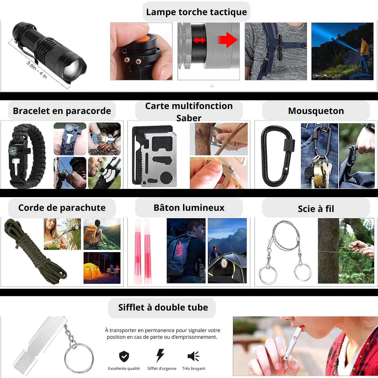 Kit Complet de Survie Randonnée