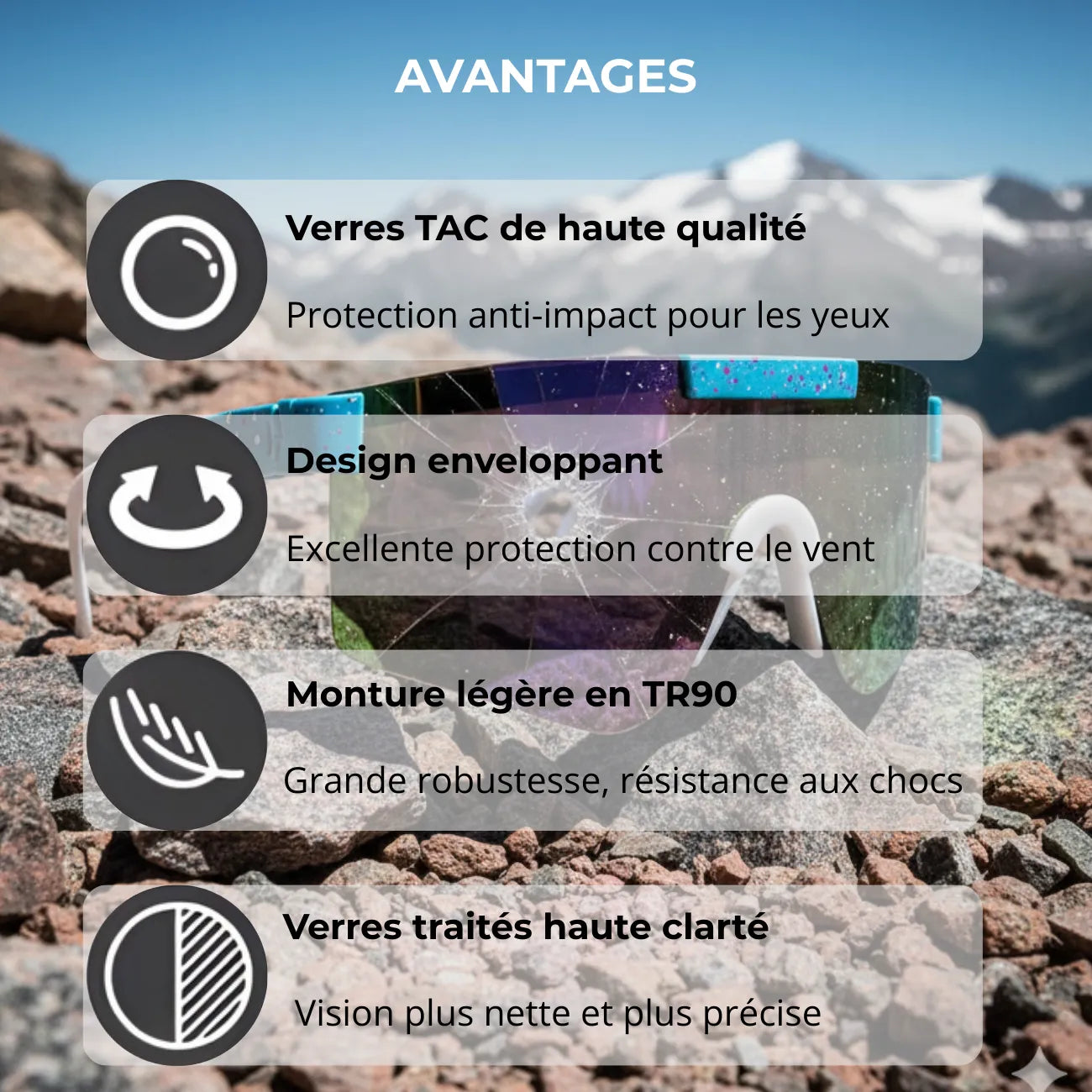 Lunettes de Soleil Haute Protection