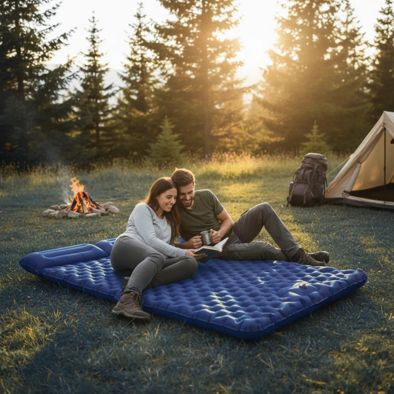 Matelas Camping Gonflable 2 Personnes