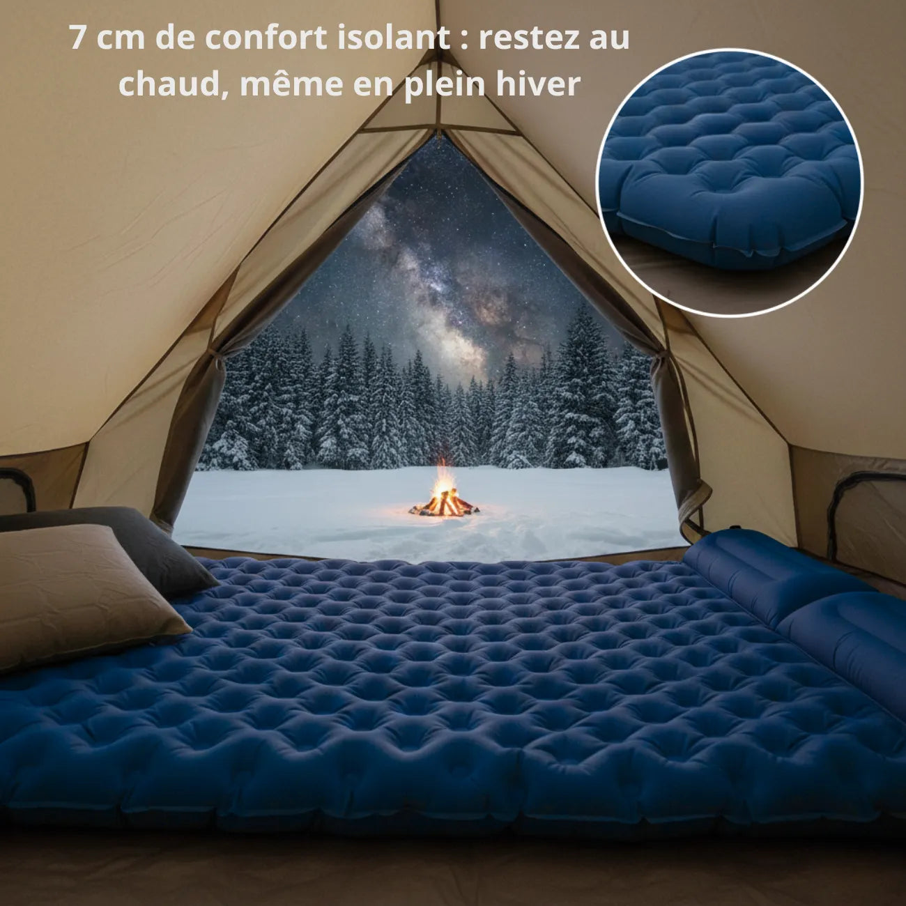 Matelas Camping Gonflable 2 Personnes