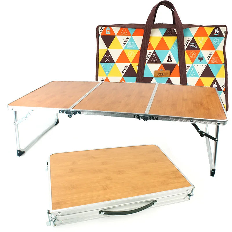 Table de Camping en Bois Pliante