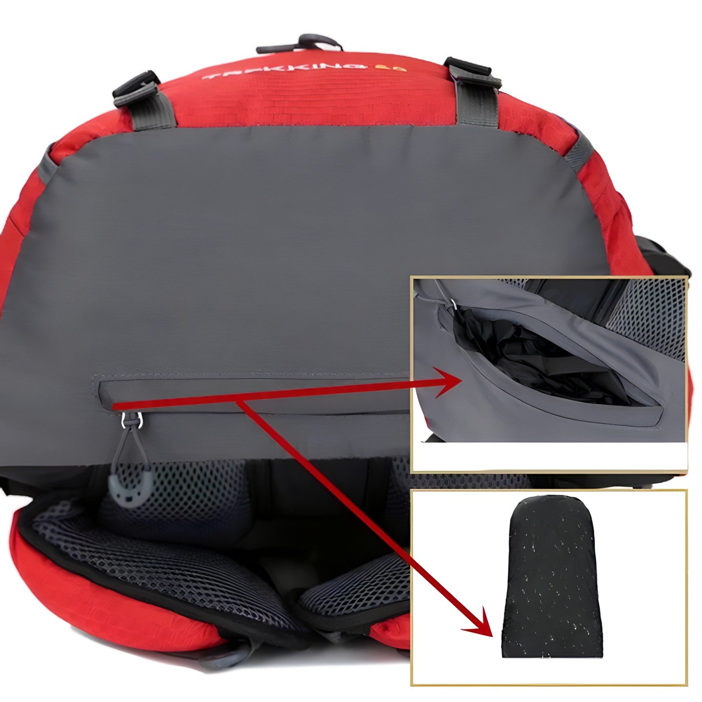 Sac à Dos de Montagne Imperméable 60L | Trekking Randonnée & Montagne