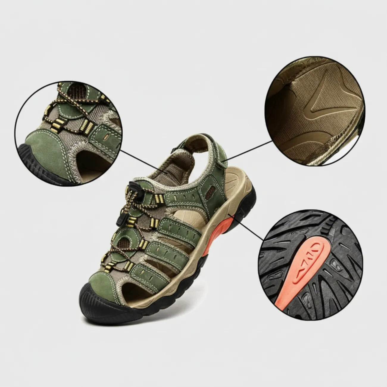 Sandales Randonnée Cuir Homme