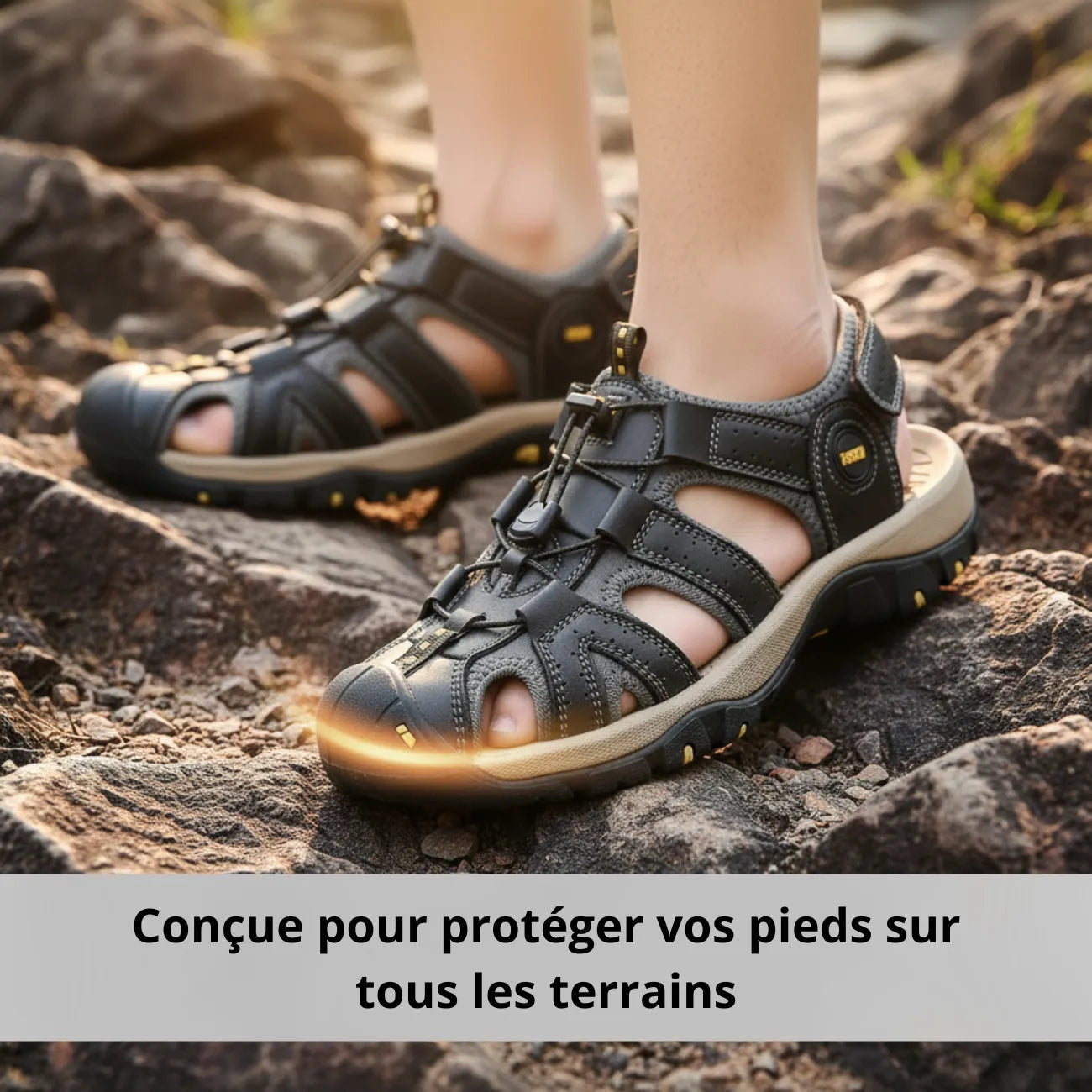 Sandales de Randonnée Homme en Cuir