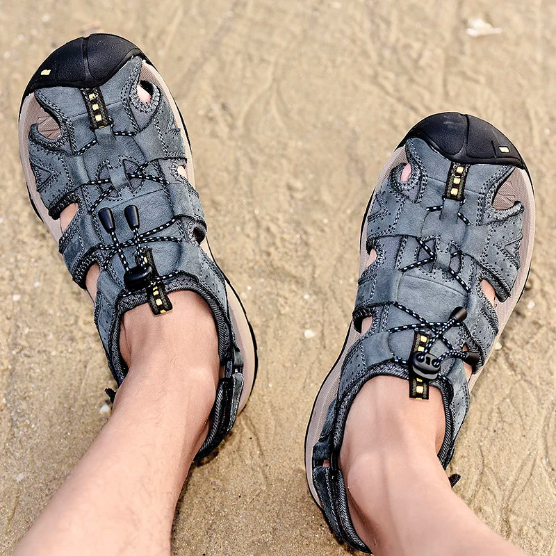 Sandales de Randonnée Homme en Cuir - DTYSTORE