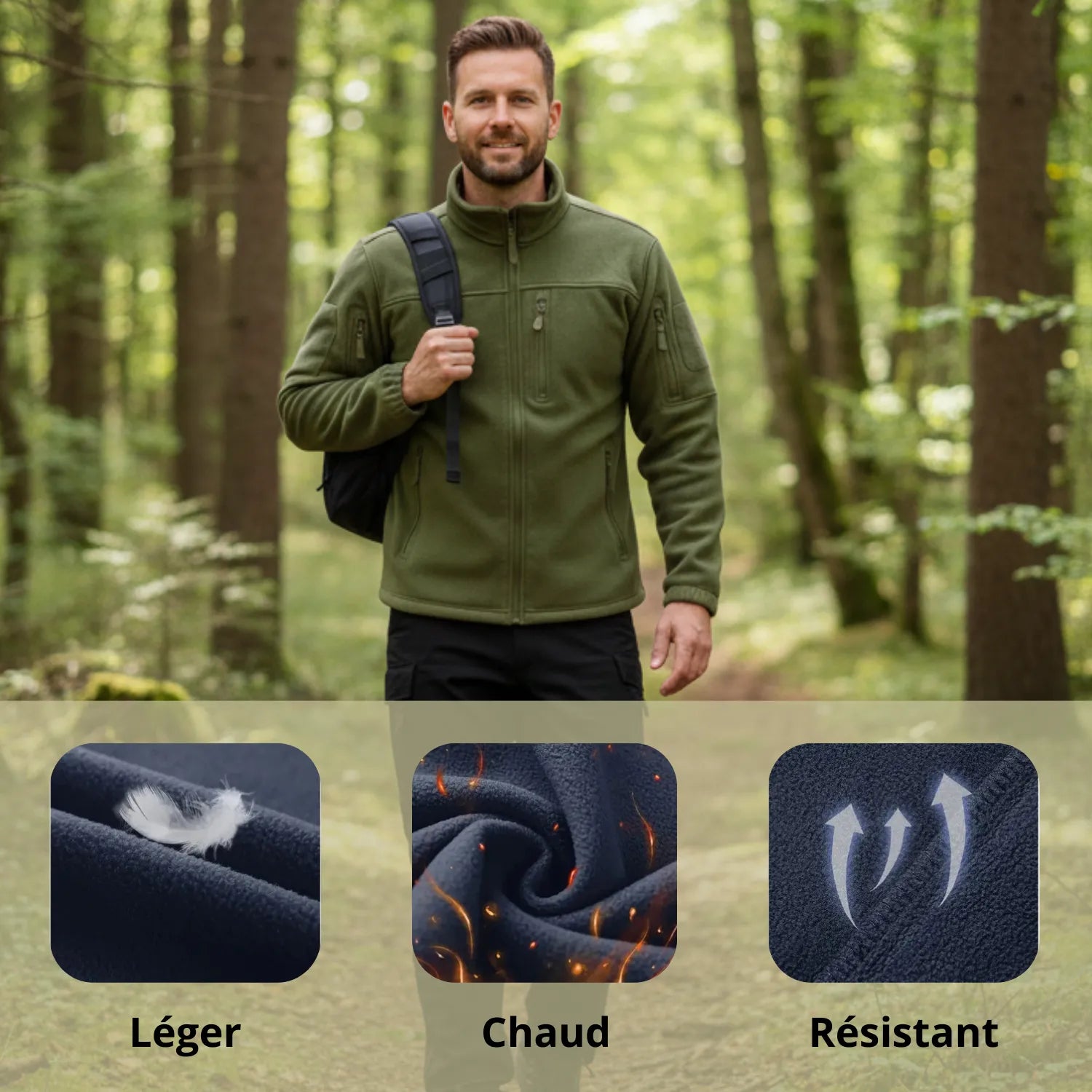 Veste Polaire Chaude de Randonnée