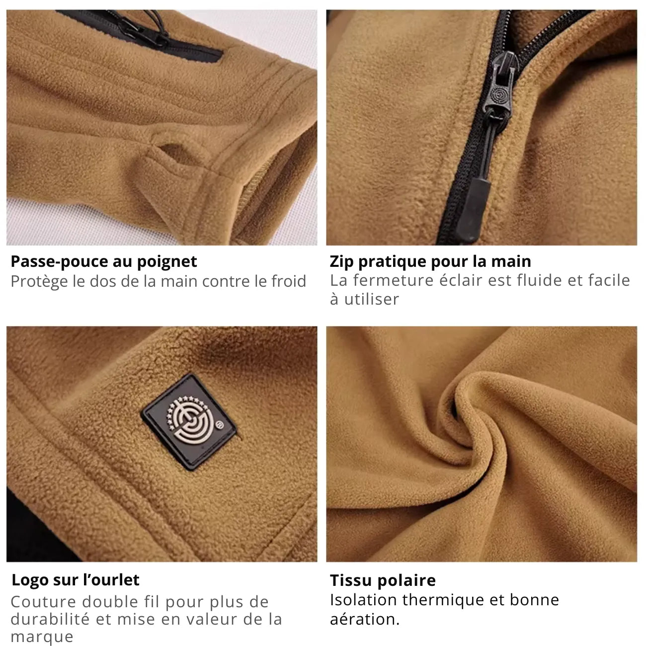 Veste Polaire Homme Zippée