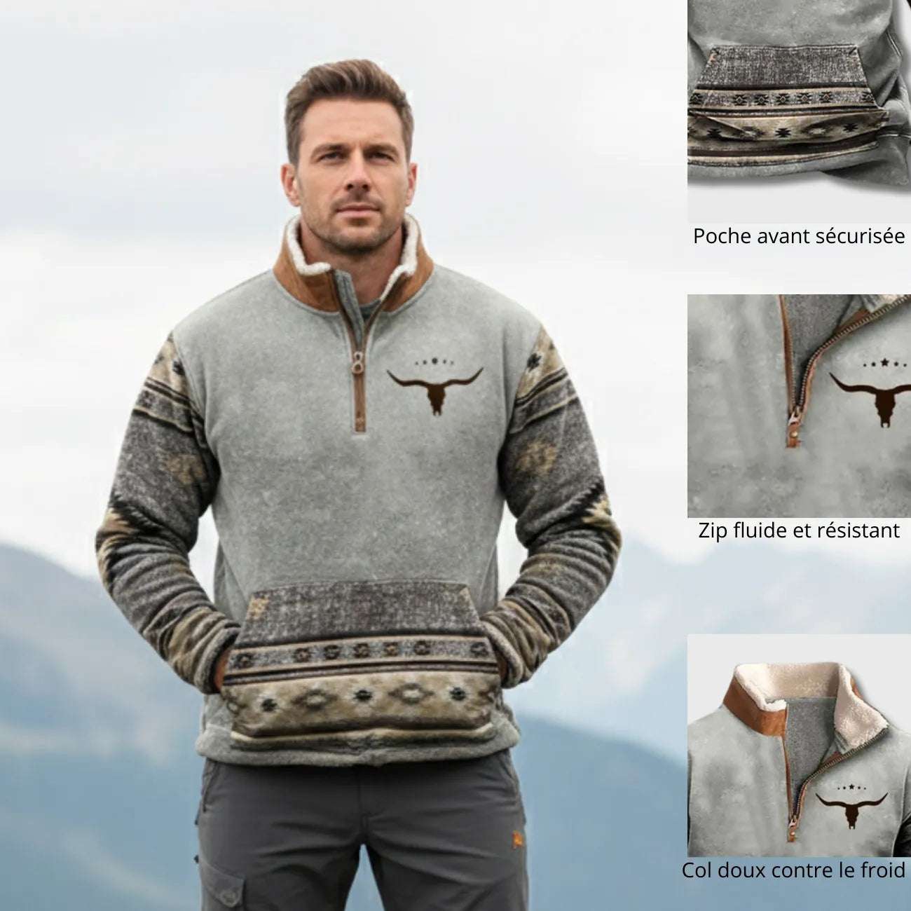 Veste Polaire de Randonnée Imprimée