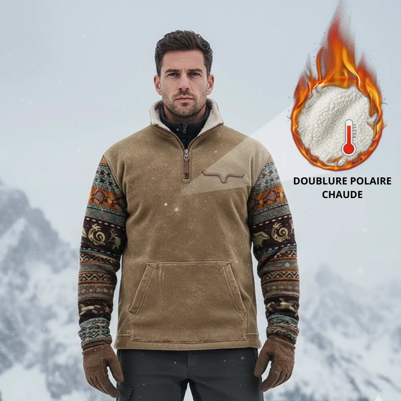 Veste Polaire de Randonnée Imprimée