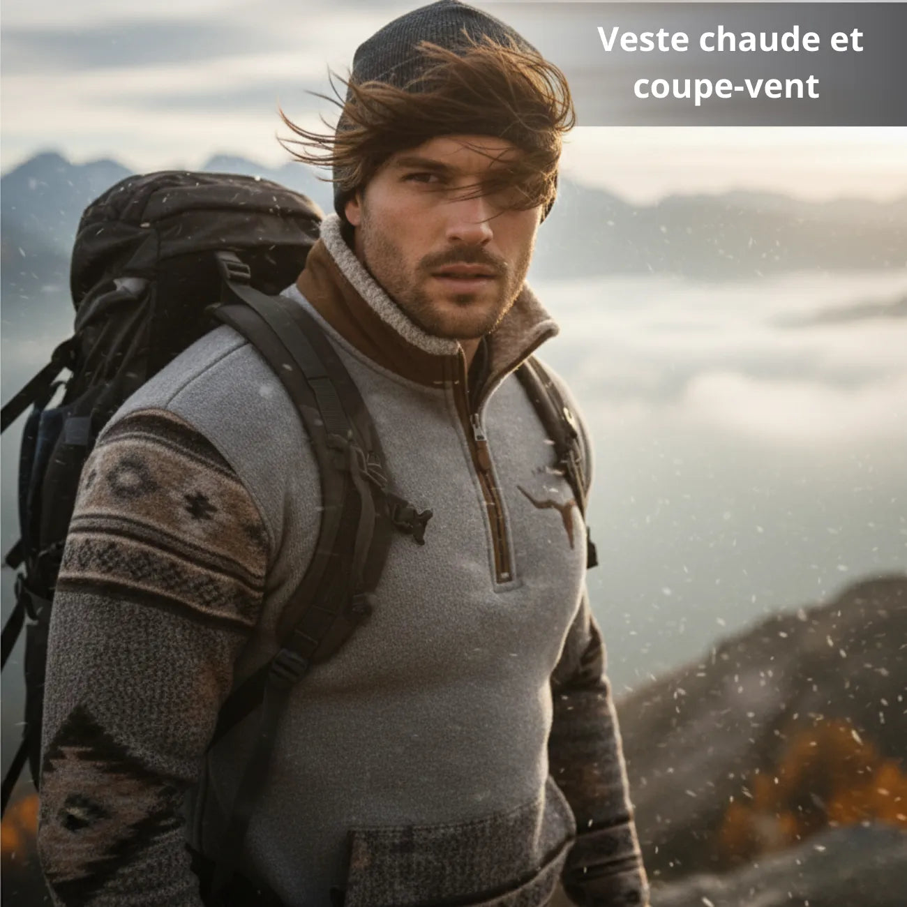 Veste Polaire de Randonnée Imprimée