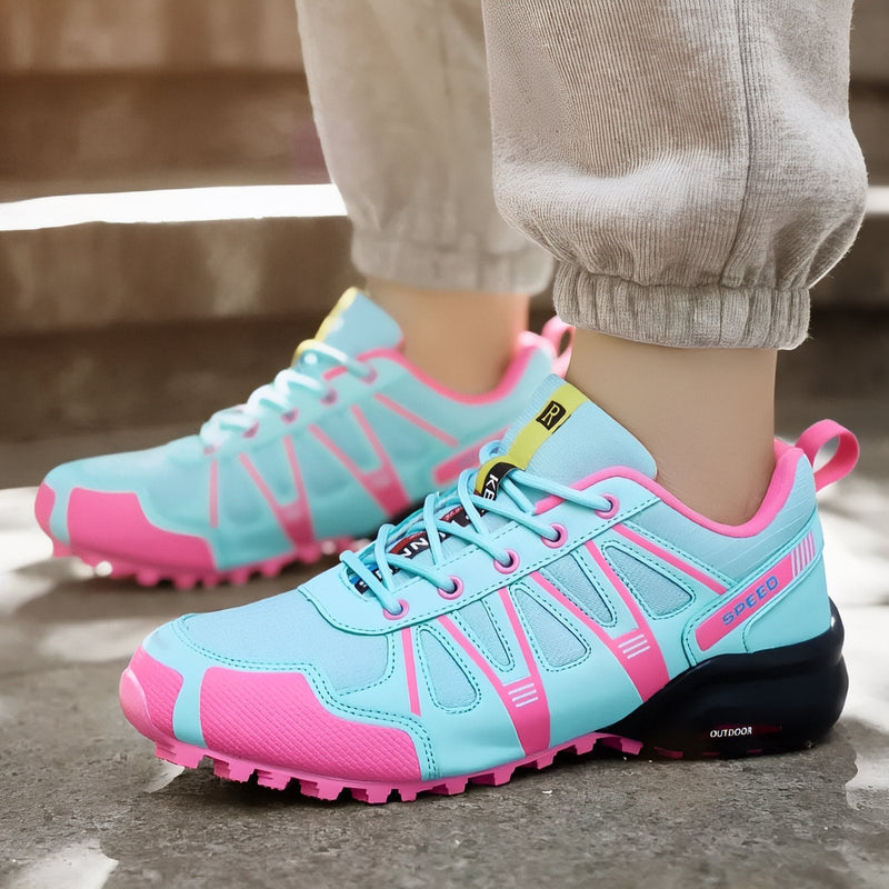 Chaussure Randonnée Femme Légère Bleu et Rose