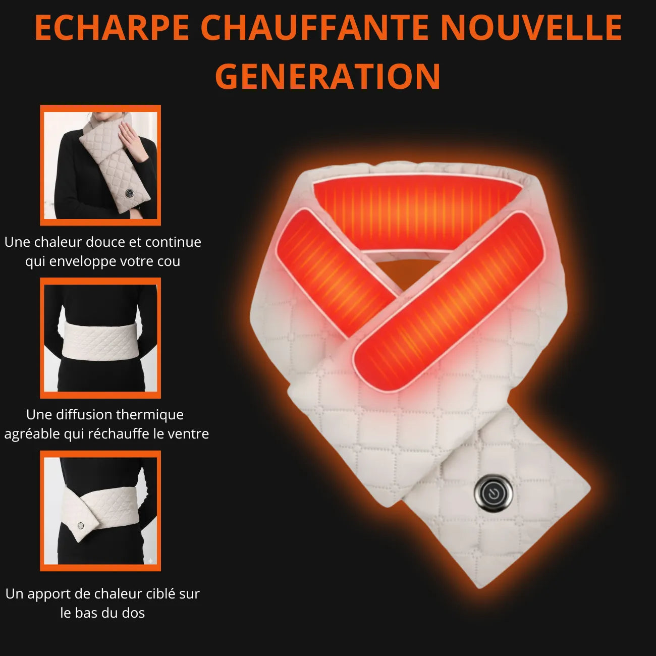 Écharpe Chauffante Rechargeable