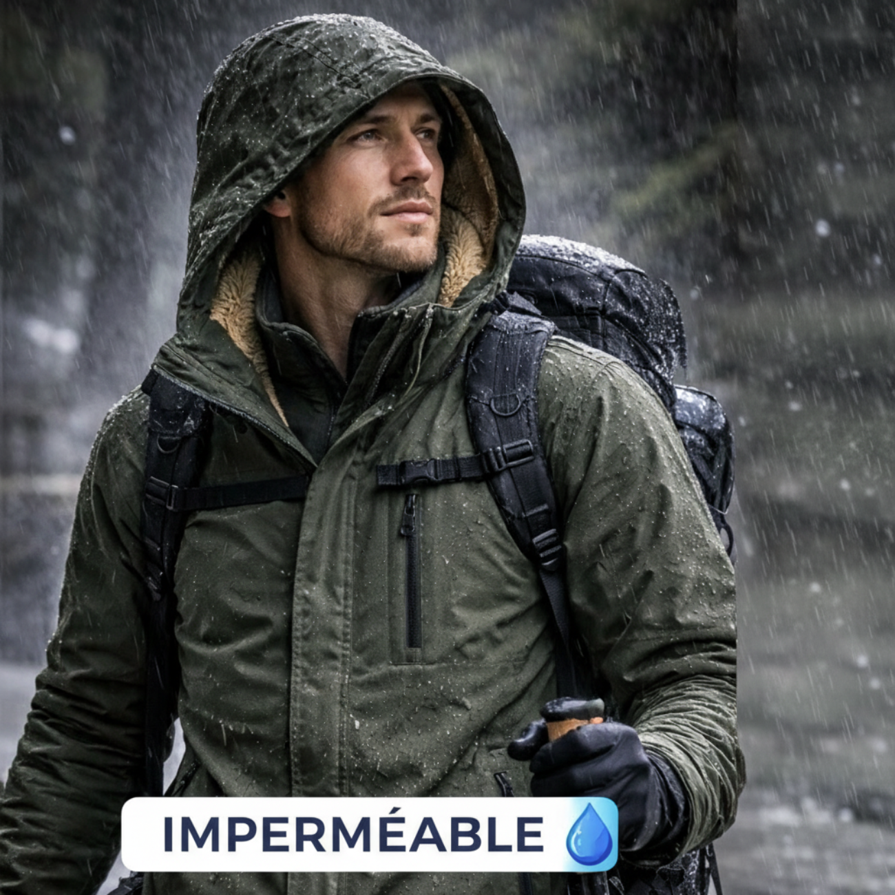 Parka Outdoor Imperméable à Doublure Polaire