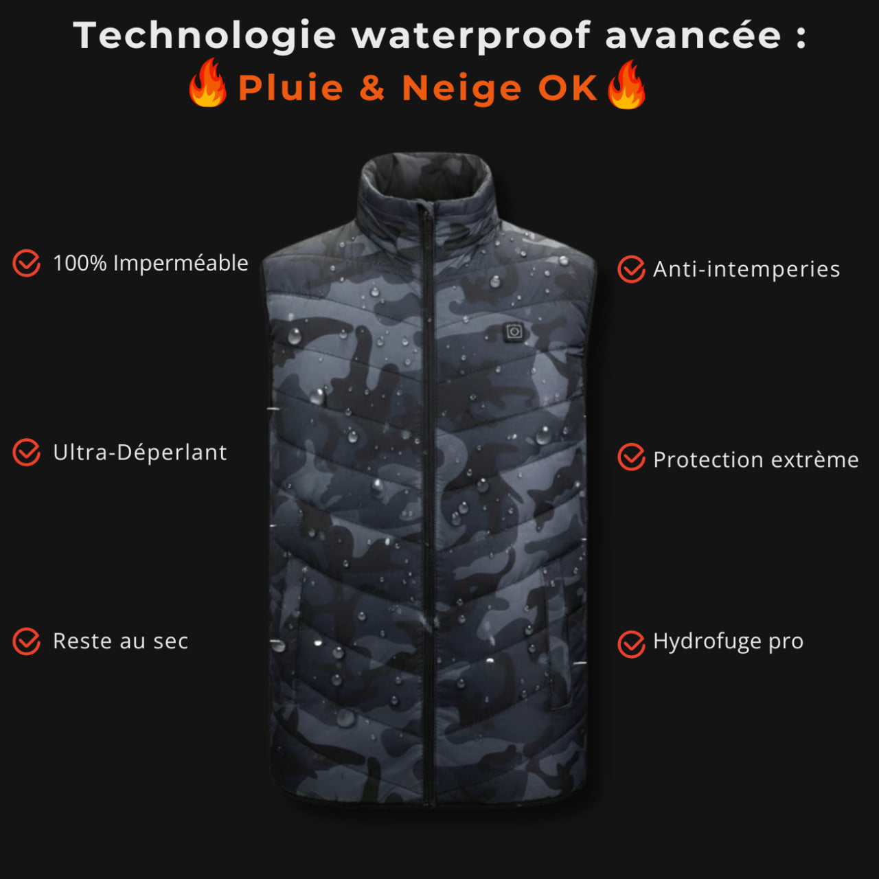 Gilet Chauffant Camouflage